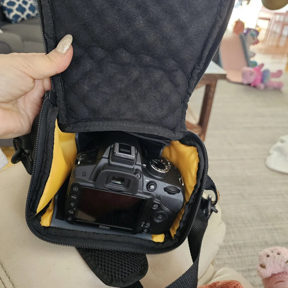 Nikon Black DSLR with Zoom Lens
